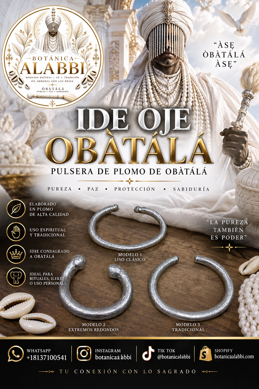 Ide Oje (Pulsera de plomo de Obatala)